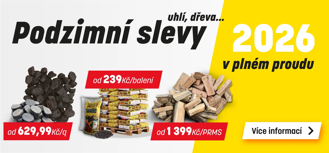 Jarní slevy uhlí, jarní slevy dřeva 2026