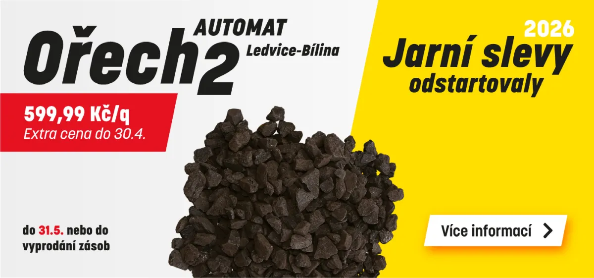 Jarní slevy uhlí, dřeva, pelet, briket